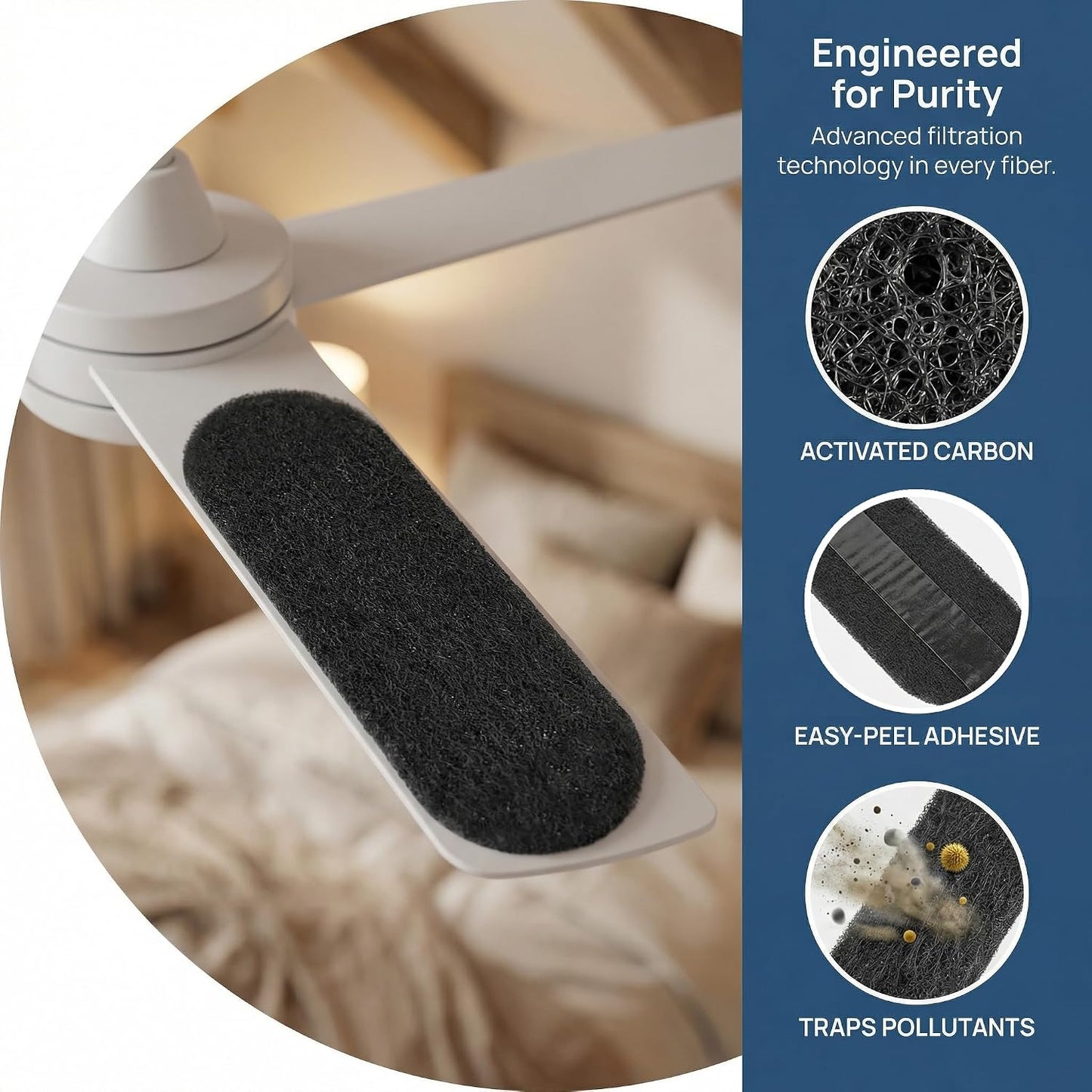 Activated Coconut Shell Carbon Ceiling Fan Filters